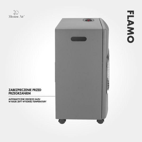 Портативний&nbsp;газовий обігрівач FLAMO 3 режими потужності (1400 Вт, 2750 Вт, 4100 Вт) + шланг + редуктор, Польща G1013 фото
